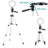 Photo studio telephone video LED beautiful ring light photography ring dimmable lamp   tripod for selfie / show / fill light/Live Stream