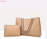 Women Bags Set 2 Pcs Leather Handbag Women Large Tote Bags Ladies Shoulder Bag