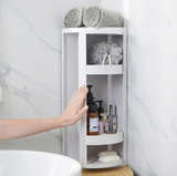 Louis Fashion Bathroom Corner Storage Kitchen Rotating Rack Triangular Locker Wall