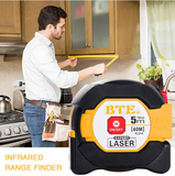 2-in-1 Infrared Tape Measure Electronic Laser Level Tape Measure Infrared Rangefinder Measuring Tape