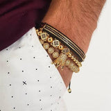 PRESIDENTIAL - 18K Gold 3stack Crown Bracelet