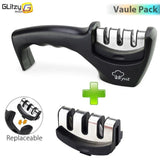 Knife Sharpener 3 Stages Professional Kitchen Sharpening Stone Diamond Ceramic Sharpener Tool