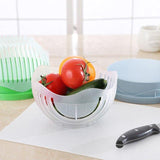 Salad Cutting Bowl Kitchen Gadget Drain Basket Fruit and Vegetable Washing Basket