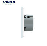 Wall Touch Switch Luxury White Crystal Glass