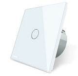 Wall Touch Switch Luxury White Crystal Glass