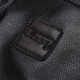 Men's Leather USB Charging Backpack - Anti Theft