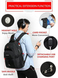 Men's Water Resistant Backpack with USB Charging &amp