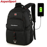 Men's Water Resistant Backpack with USB Charging &amp