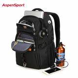 Men's Water Resistant Backpack with USB Charging &amp