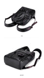 Men's Leather USB Charging Backpack - Anti Theft