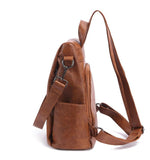 Women's Leather Anti Theft Backpack