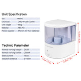 Soap Dispenser Battery Powered 600ml Wall-Mount Automatic IR Sensor Touch-free Kitchen Soap Lotion Pump for Kitchen Bathroom
