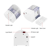 Soap Dispenser Battery Powered 600ml Wall-Mount Automatic IR Sensor Touch-free Kitchen Soap Lotion Pump for Kitchen Bathroom