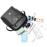 Women's Anti Theft Leather Backpack