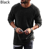 Stylish Sweaters Knitted Long Sleeve Tops Pullovers Hiphop Men's Sweater Solid Loose Fit Autumn Men Casual Clothes Hombre