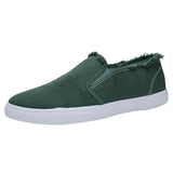 Men's Single Shoes College Style Canvas White Shoes Student Shoes