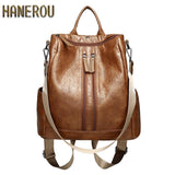 Women's Mochila Escolar Leather Backpack - School Bags
