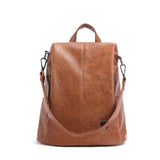 Women's Leather Anti Theft Backpack