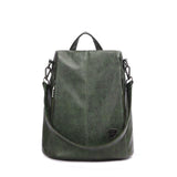 Women's Leather Anti Theft Backpack