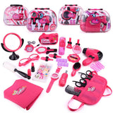 Makeup Tool Kit Sets Hair Dryer Cosmetics Toys for Girls Kids Children Furniture